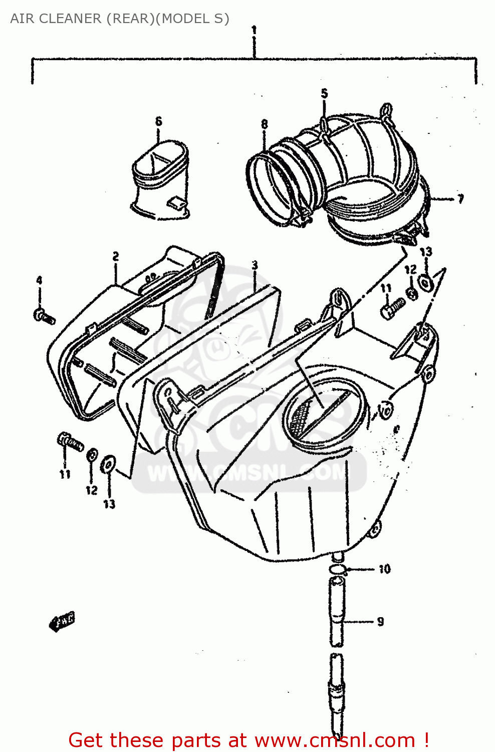 AIR CLEANER (REAR)(MODEL S) VS1400GLP 1995 (S) (E02 E04 E22 E24 E34 E37)
