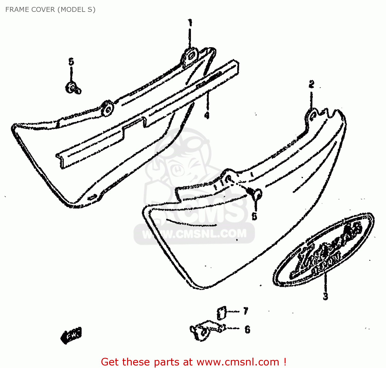 FRAME COVER (MODEL S) VS1400GLP 1995 (S) (E02 E04 E22 E24 E34 E37)