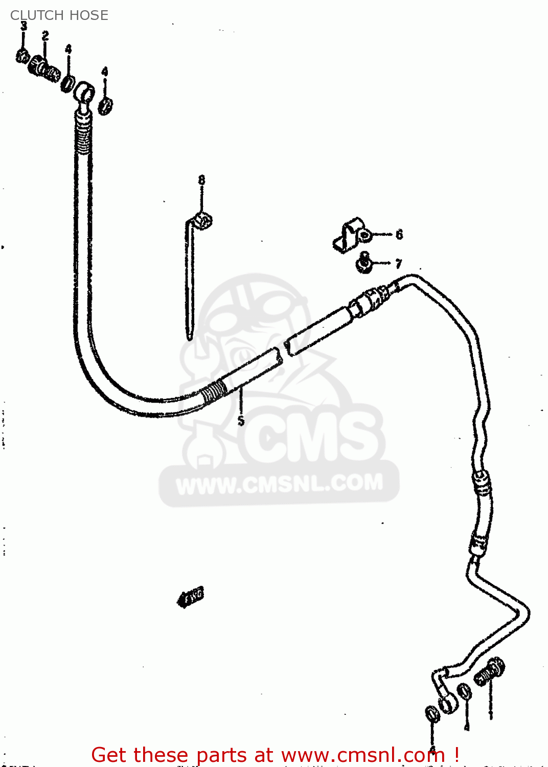 CLUTCH HOSE VS1400GLP 1995 (S) (E02 E04 E22 E24 E34 E37)