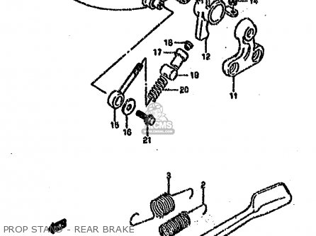 PROP STAND - REAR BRAKE - VS1400GLP 1995 (S) (E02 E04 E22 E24 E34 E37)