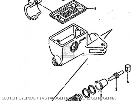 CLUTCH CYLINDER (VS1400GLFH/GLFJ/GLFL/GLFM/GLFN/GLFP) - VS1400GLP 1995 (S) (E02 E04 E22 E24 E34 E37)
