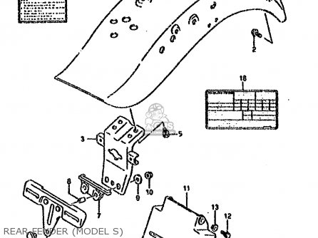REAR FENDER (MODEL S) - VS1400GLP 1995 (S) (E02 E04 E22 E24 E34 E37)