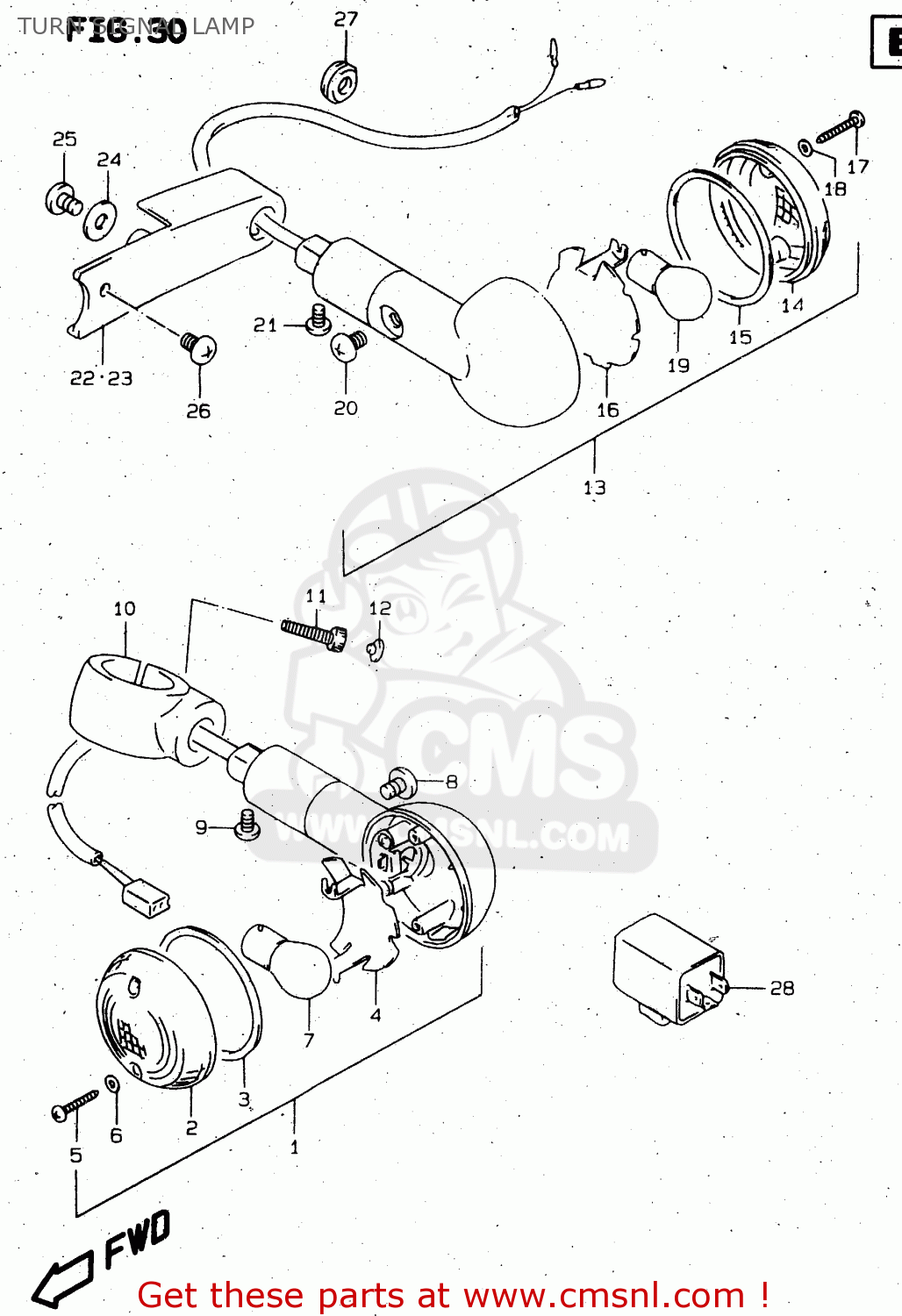 TURN SIGNAL LAMP VS1400GLP 1996 (T) (E02 E04 E17 E22 E24 E34 E37)