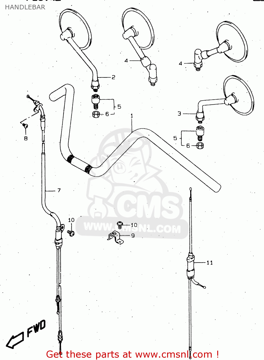 HANDLEBAR VS1400GLP 1996 (T) (E02 E04 E17 E22 E24 E34 E37)