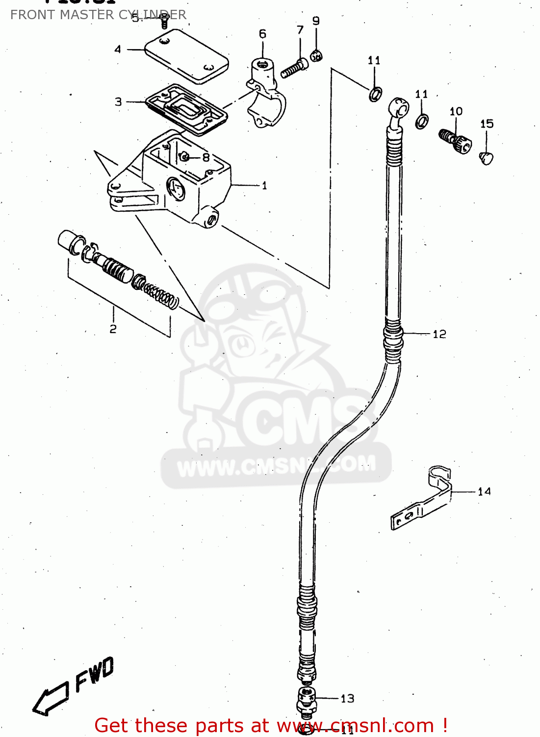 FRONT MASTER CYLINDER VS1400GLP 1996 (T) (E02 E04 E17 E22 E24 E34 E37)