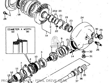 PROPELLER SHAFT - FINAL DRIVE GEAR - VS1400GLP 1996 (T) (E02 E04 E17 E22 E24 E34 E37)