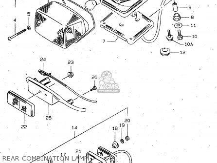 REAR COMBINATION LAMP - VS1400GLP 1996 (T) (E02 E04 E17 E22 E24 E34 E37)
