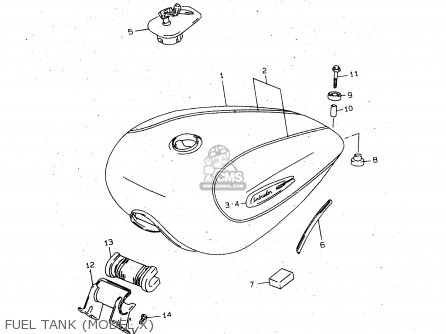 FUEL TANK (MODEL X) - VS1400GLP 1996 (T) (E02 E04 E17 E22 E24 E34 E37)