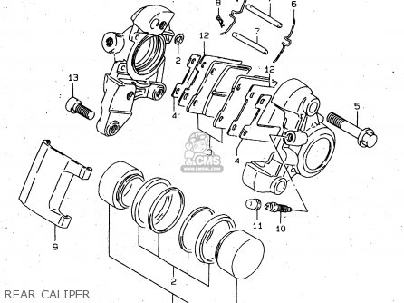 REAR CALIPER - VS1400GLP 1996 (T) (E02 E04 E17 E22 E24 E34 E37)