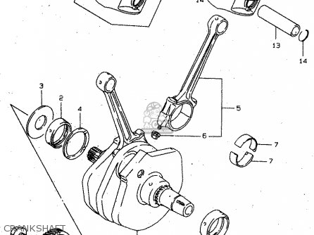 CRANKSHAFT - VS1400GLP 1996 (T) (E02 E04 E17 E22 E24 E34 E37)