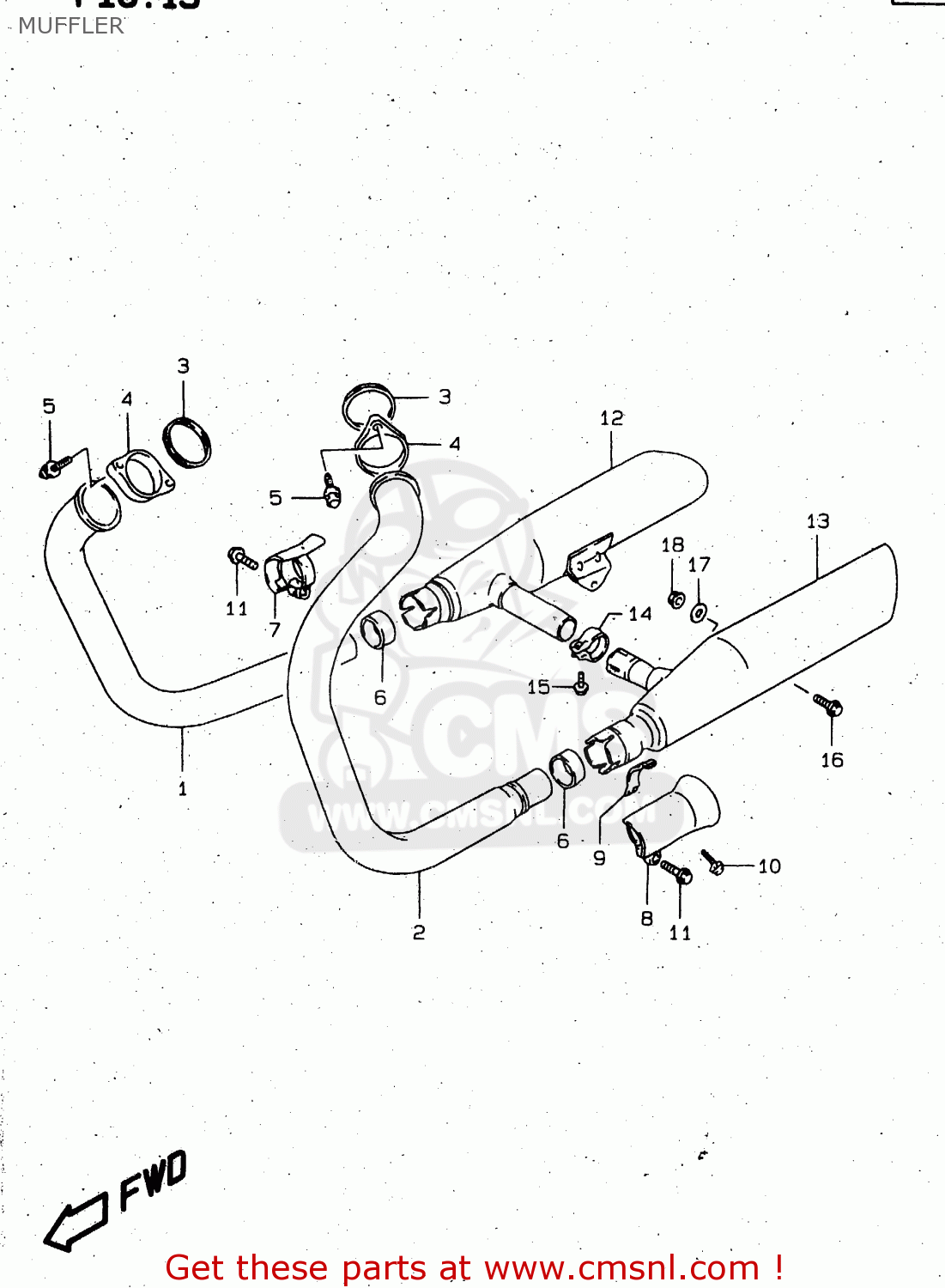 MUFFLER VS1400GLP 1997 (V) (E02 E04 E17 E22 E24 E34) / P37