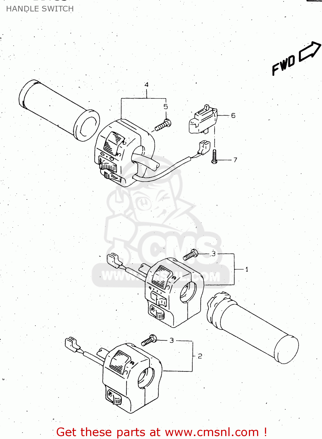HANDLE SWITCH VS1400GLP 1997 (V) (E02 E04 E17 E22 E24 E34) / P37