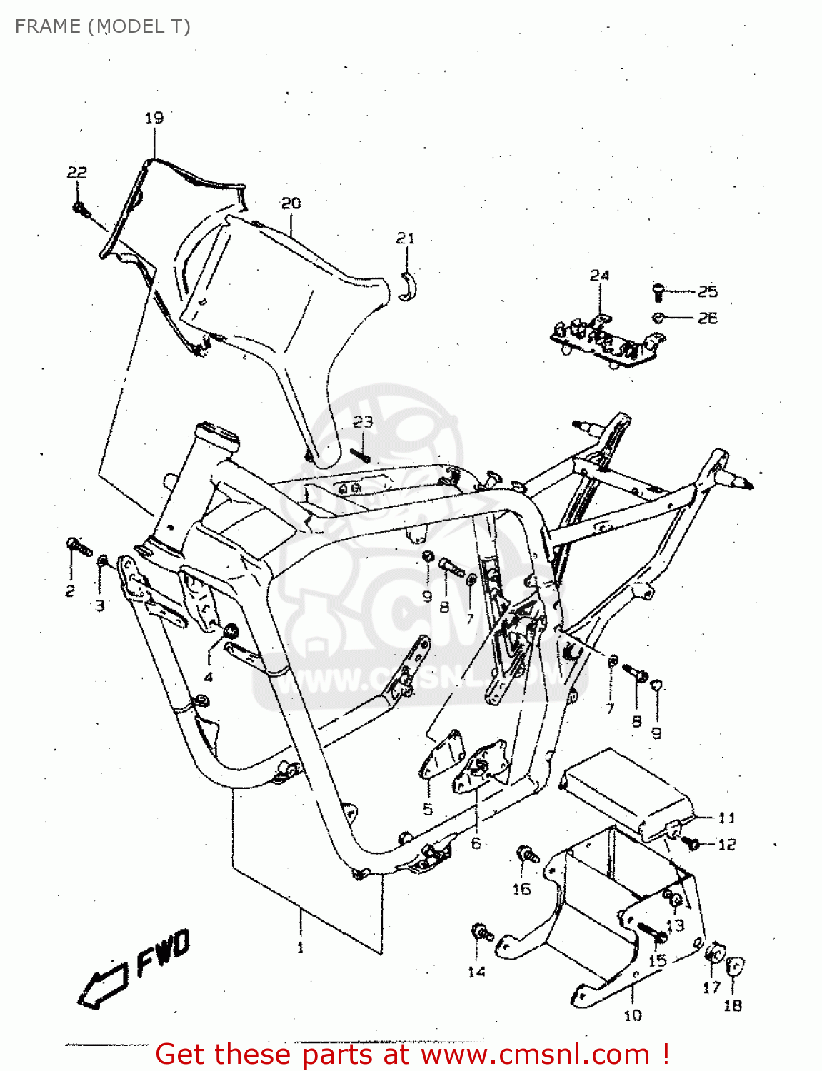 FRAME (MODEL T) VS1400GLP 1997 (V) (E02 E04 E17 E22 E24 E34) / P37