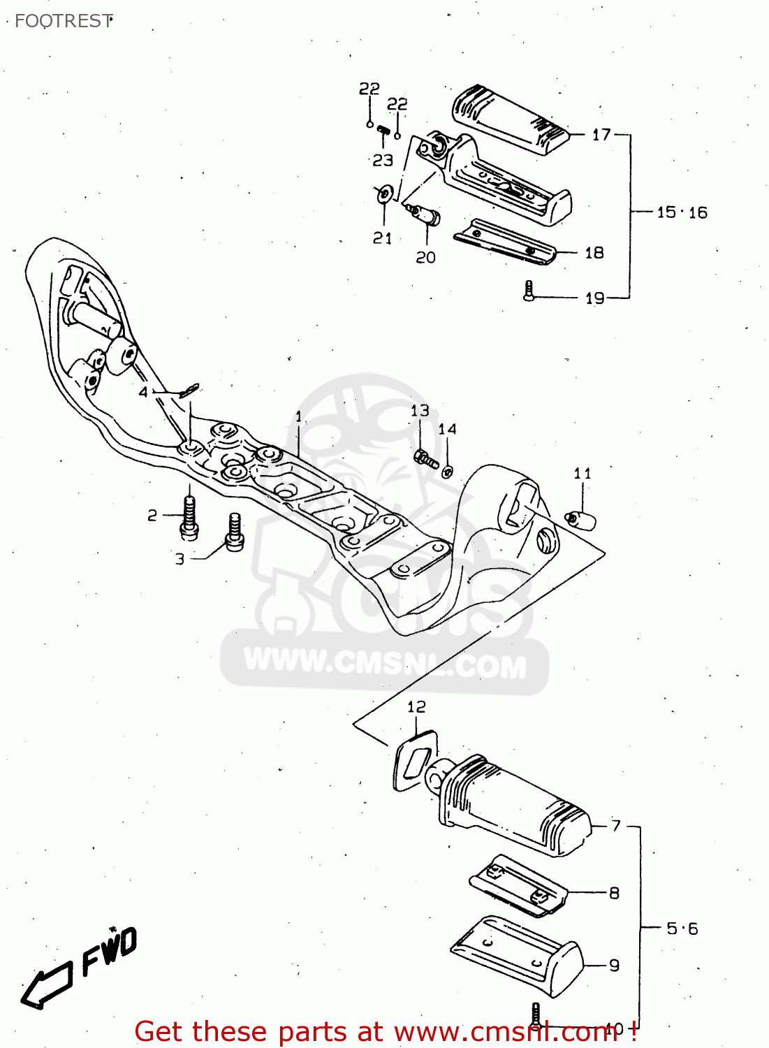 FOOTREST VS1400GLP 1997 (V) (E02 E04 E17 E22 E24 E34) / P37