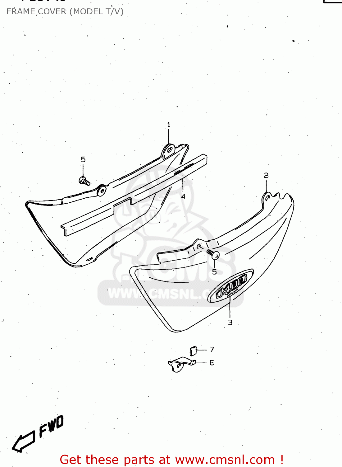 FRAME COVER (MODEL T/V) VS1400GLP 1997 (V) (E02 E04 E17 E22 E24 E34) / P37