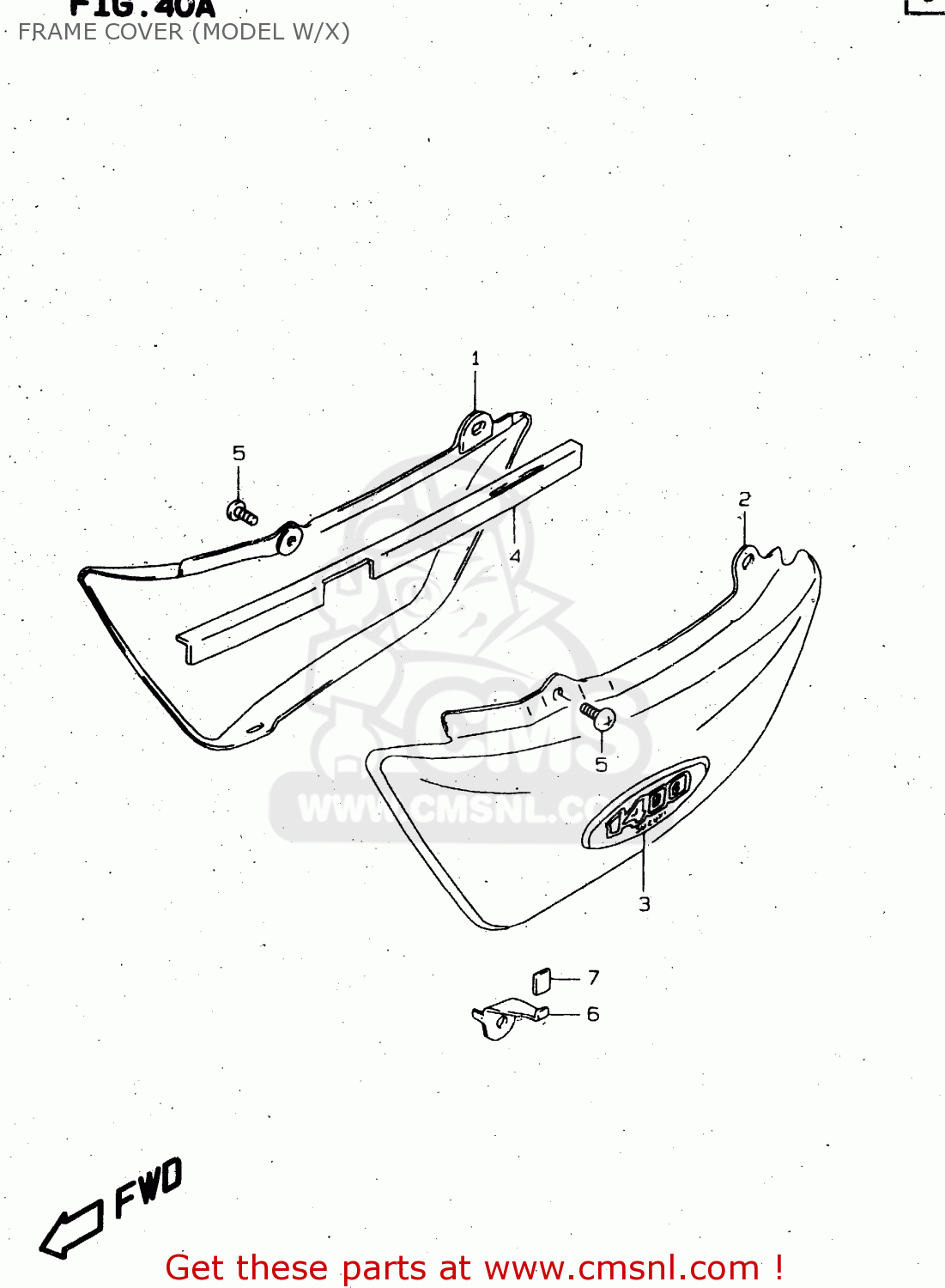 FRAME COVER (MODEL W/X) VS1400GLP 1997 (V) (E02 E04 E17 E22 E24 E34) / P37