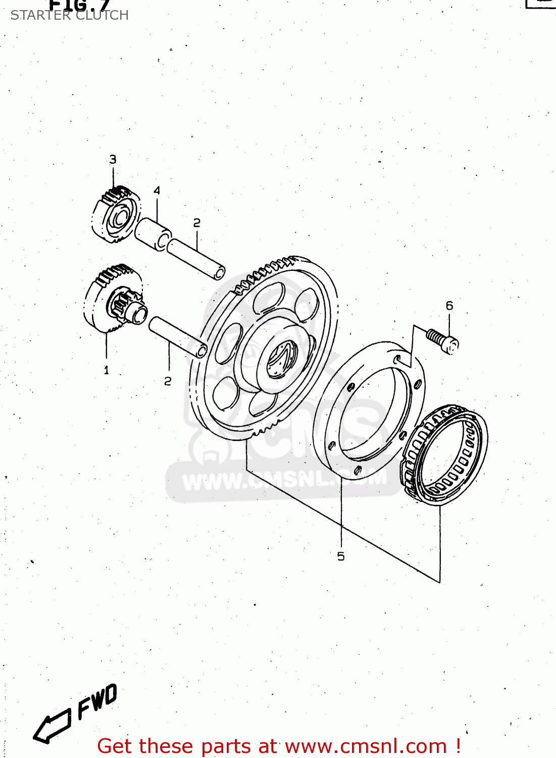 STARTER CLUTCH VS1400GLP 1997 (V) (E02 E04 E17 E22 E24 E34) / P37