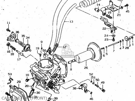 CARBURETOR (FRONT) - VS1400GLP 1997 (V) (E02 E04 E17 E22 E24 E34) / P37