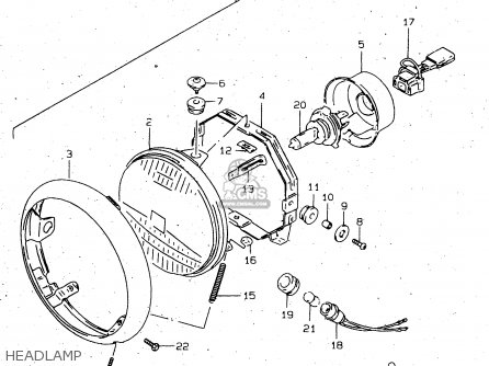HEADLAMP - VS1400GLP 1997 (V) (E02 E04 E17 E22 E24 E34) / P37