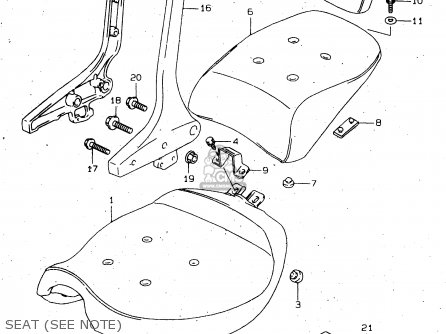 SEAT (SEE NOTE) - VS1400GLP 1997 (V) (E02 E04 E17 E22 E24 E34) / P37
