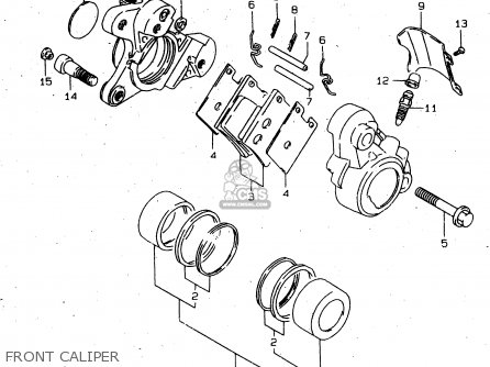 FRONT CALIPER - VS1400GLP 1997 (V) (E02 E04 E17 E22 E24 E34) / P37
