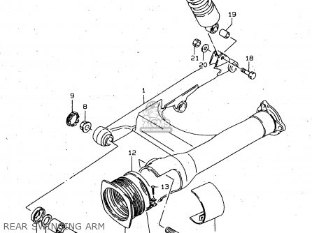REAR SWINGING ARM - VS1400GLP 1997 (V) (E02 E04 E17 E22 E24 E34) / P37