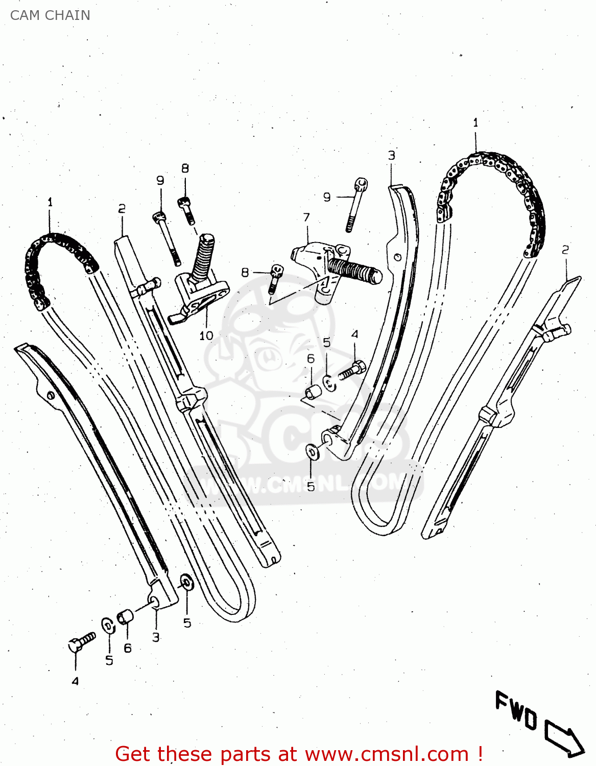 CAM CHAIN VS1400GLP 1998 (W) (E02 E04 E17 E22 E24 E34)