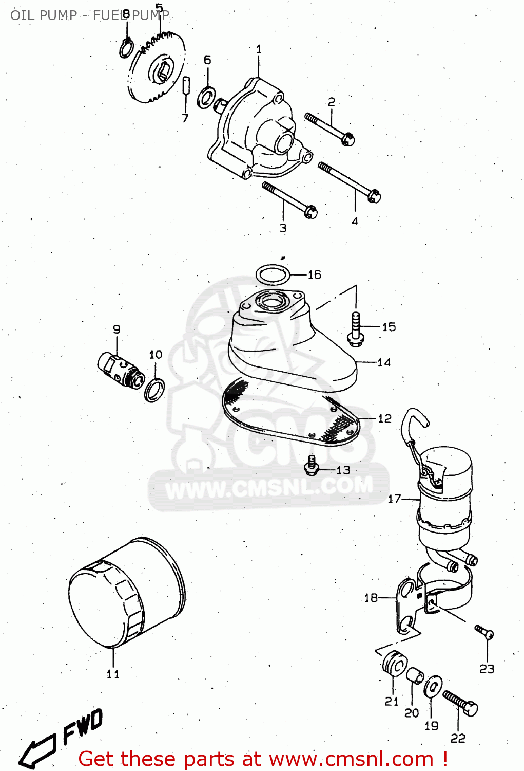 OIL PUMP - FUEL PUMP VS1400GLP 1998 (W) (E02 E04 E17 E22 E24 E34)