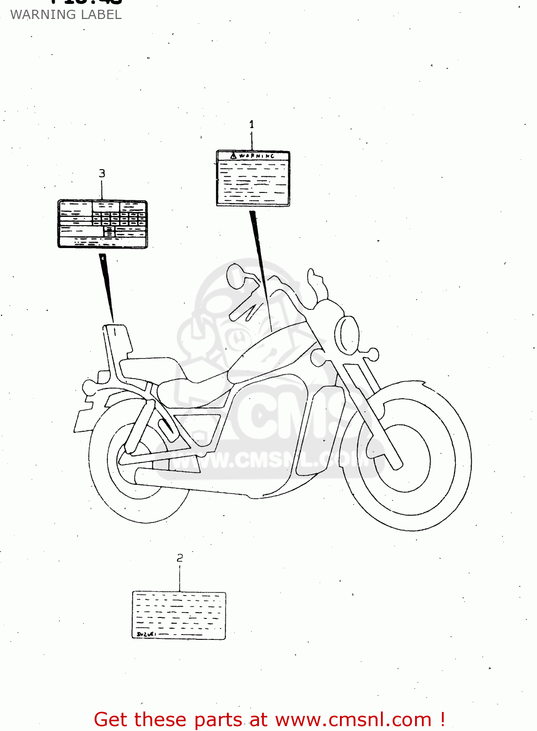WARNING LABEL VS1400GLP 1998 (W) (E02 E04 E17 E22 E24 E34)
