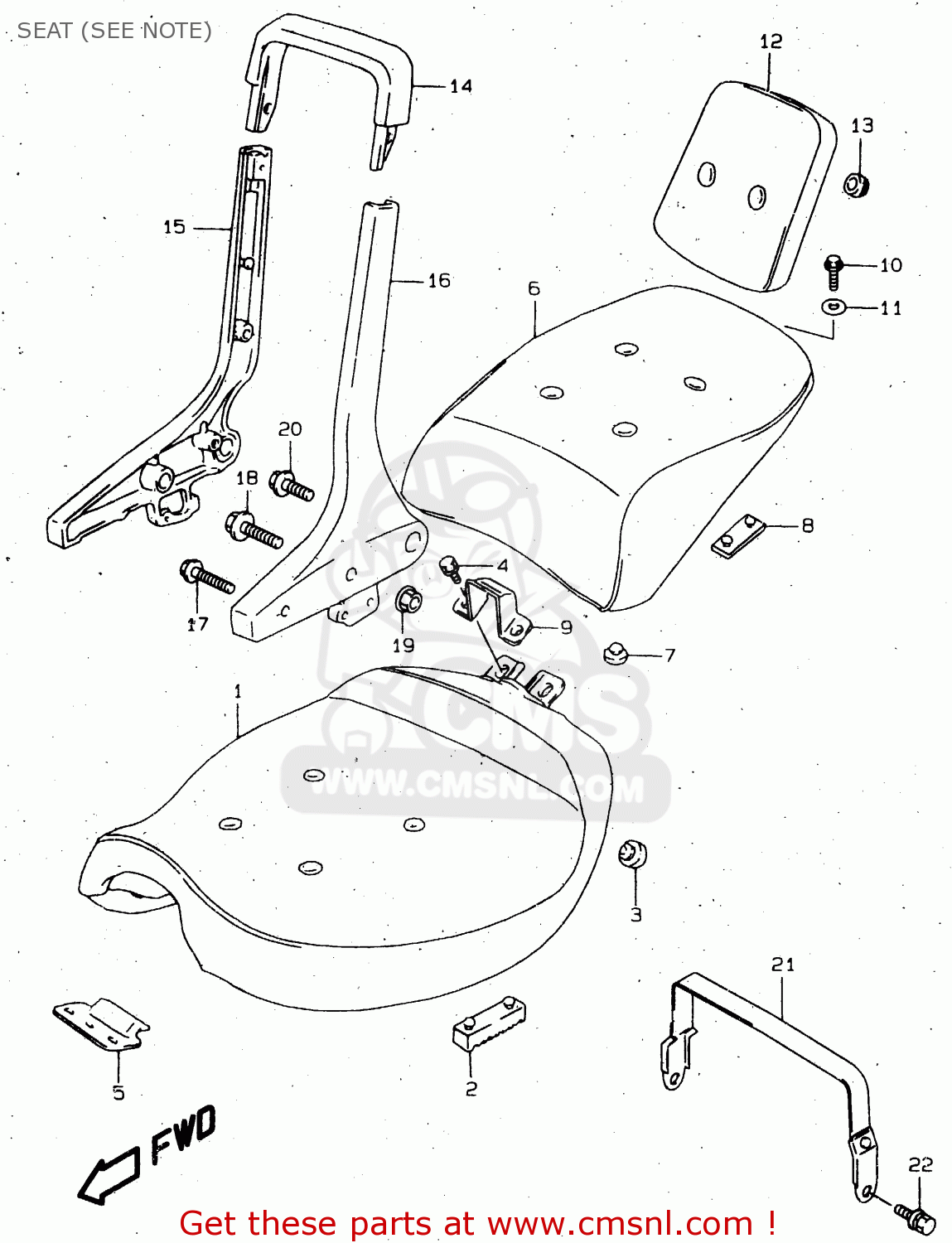 SEAT (SEE NOTE) VS1400GLP 1998 (W) (E02 E04 E17 E22 E24 E34)