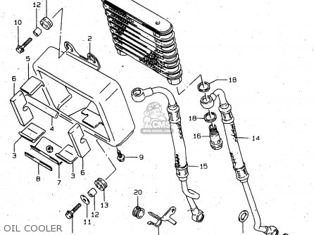 OIL COOLER - VS1400GLP 1998 (W) (E02 E04 E17 E22 E24 E34)