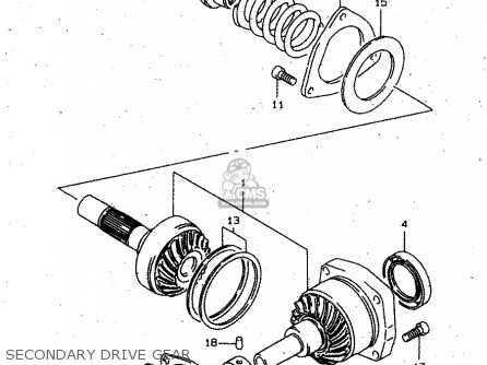 SECONDARY DRIVE GEAR - VS1400GLP 1998 (W) (E02 E04 E17 E22 E24 E34)