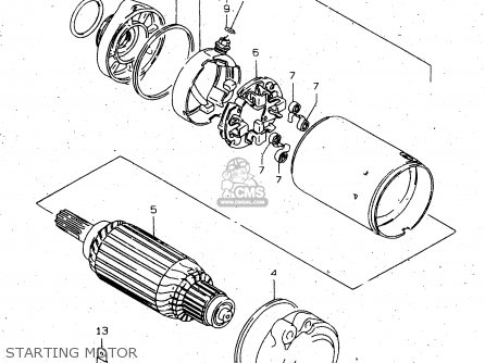 STARTING MOTOR - VS1400GLP 1998 (W) (E02 E04 E17 E22 E24 E34)