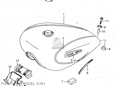 FUEL TANK (MODEL V/W) - VS1400GLP 1998 (W) (E02 E04 E17 E22 E24 E34)