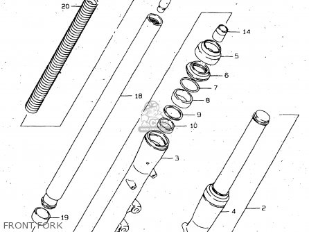 FRONT FORK - VS1400GLP 1998 (W) (E02 E04 E17 E22 E24 E34)