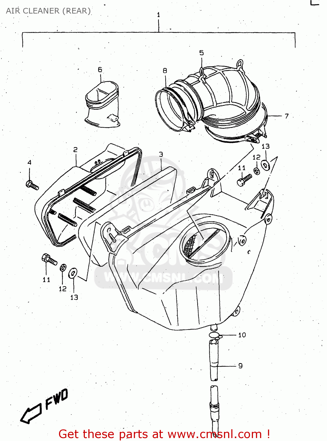 AIR CLEANER (REAR) VS1400GLP 1999 (X) (E02 E04 E17 E22 E24 E34)