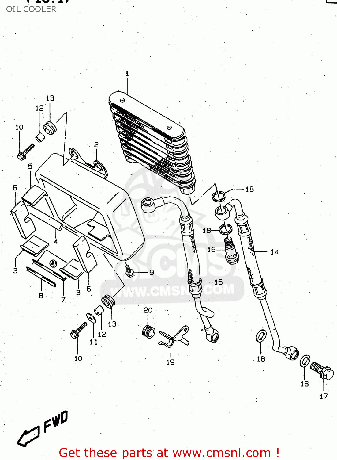 OIL COOLER VS1400GLP 1999 (X) (E02 E04 E17 E22 E24 E34)