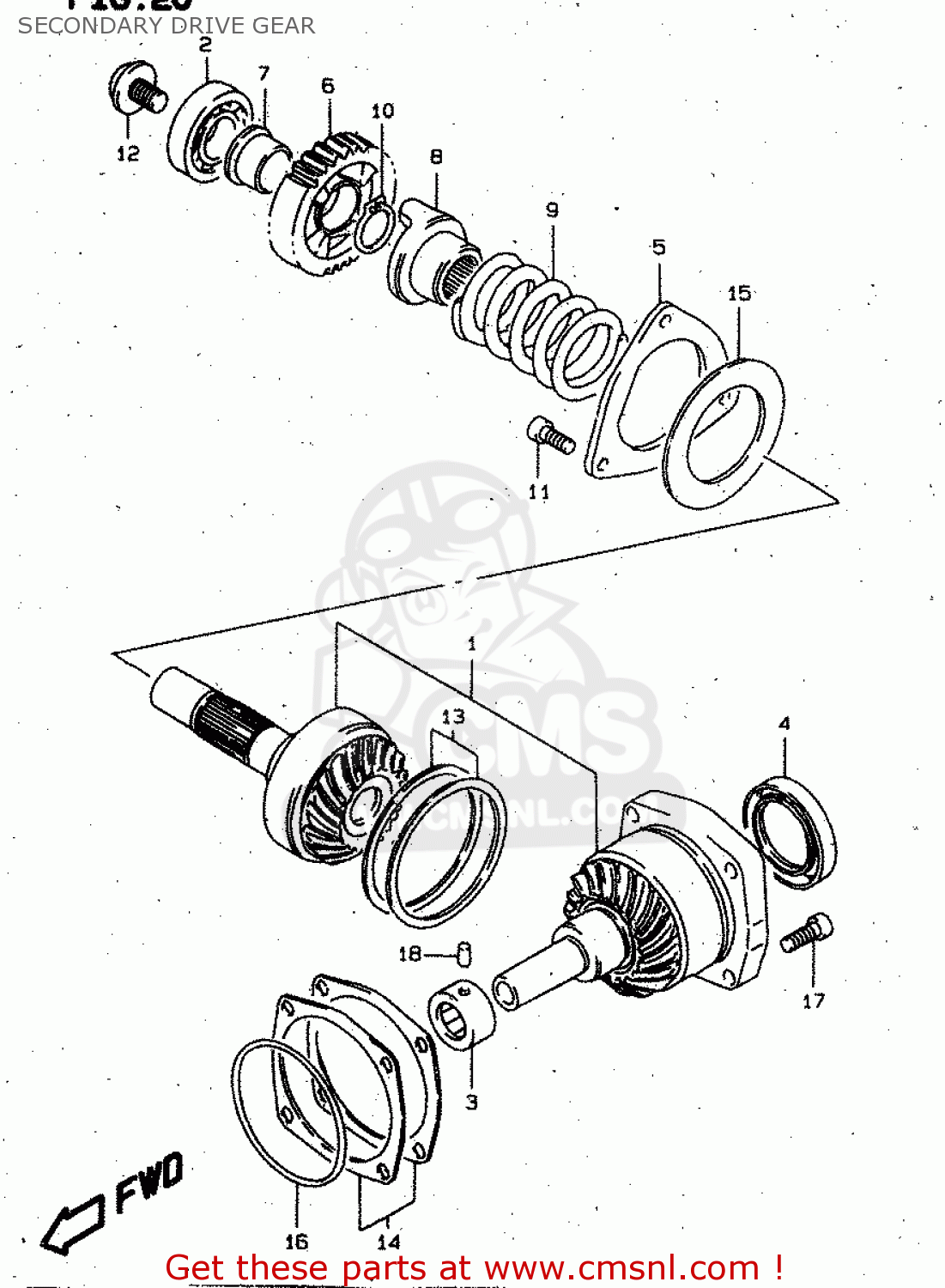 SECONDARY DRIVE GEAR VS1400GLP 1999 (X) (E02 E04 E17 E22 E24 E34)
