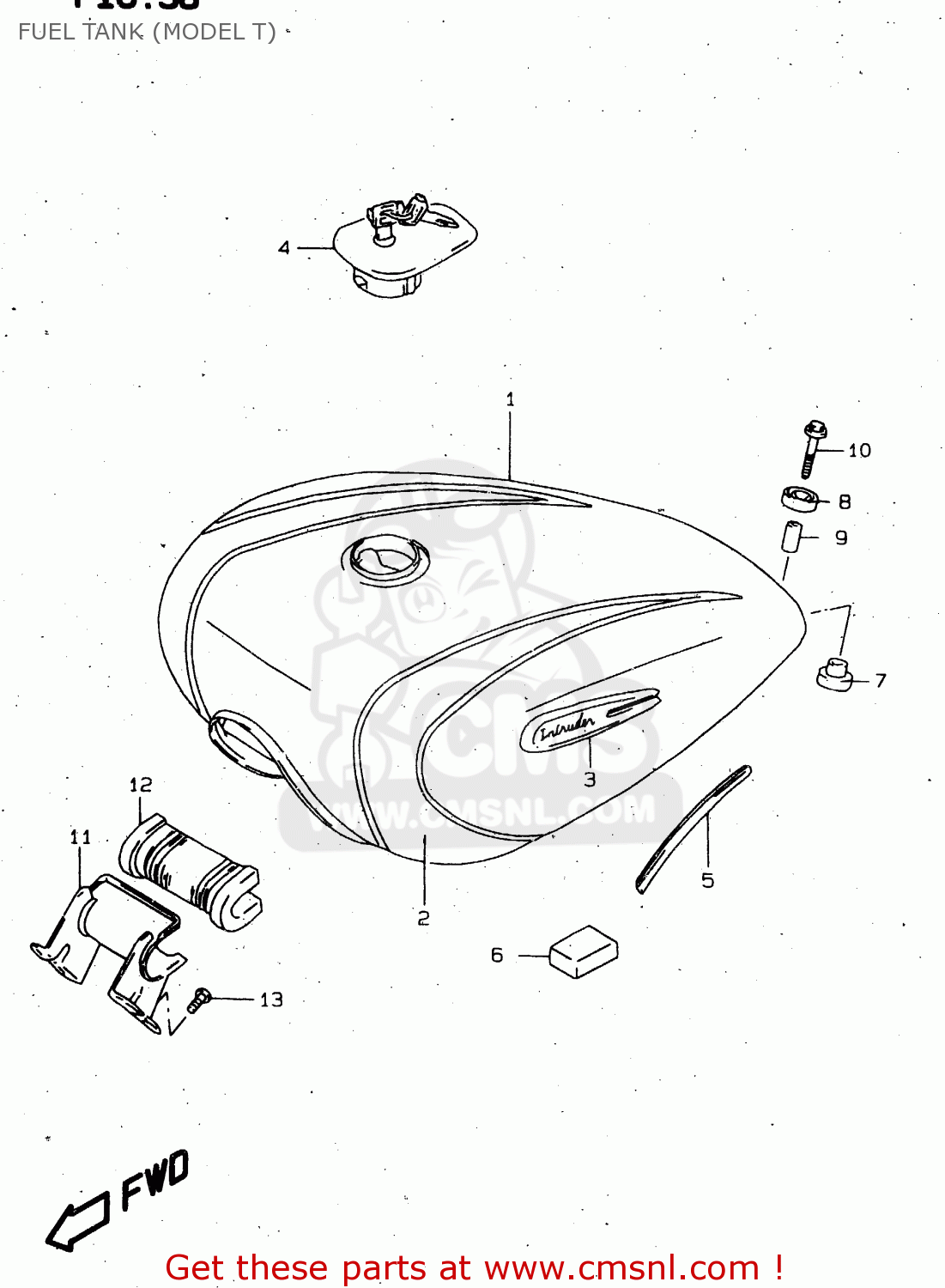 FUEL TANK (MODEL T) VS1400GLP 1999 (X) (E02 E04 E17 E22 E24 E34)