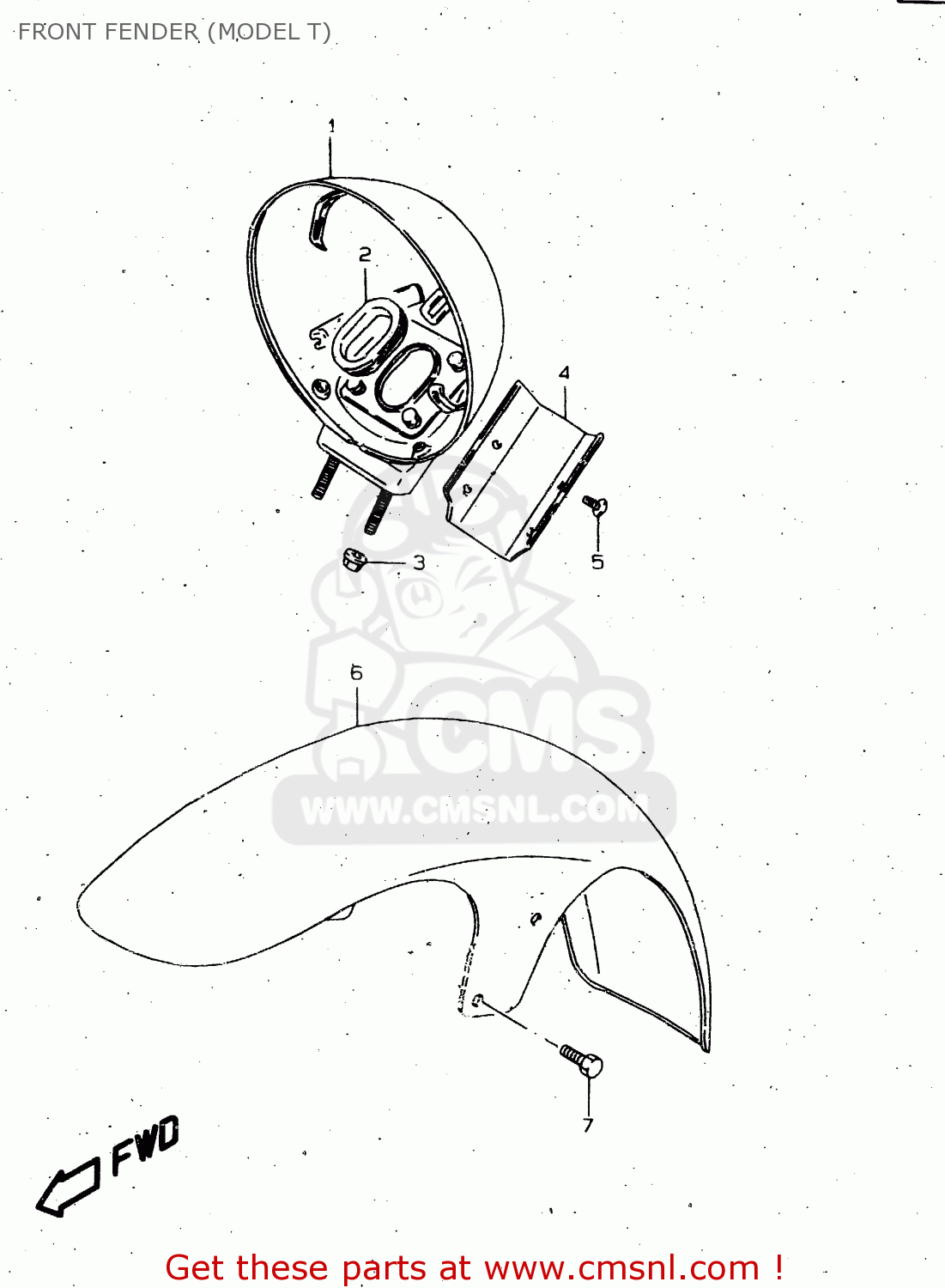 FRONT FENDER (MODEL T) VS1400GLP 1999 (X) (E02 E04 E17 E22 E24 E34)
