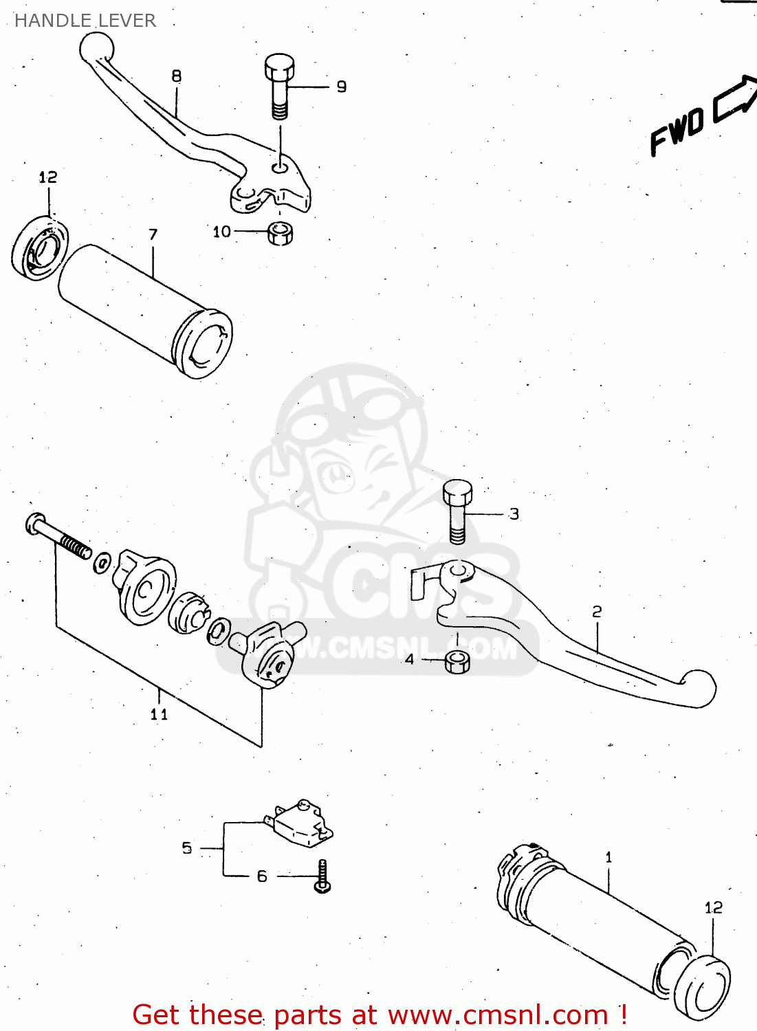 HANDLE LEVER VS1400GLP 1999 (X) (E02 E04 E17 E22 E24 E34)