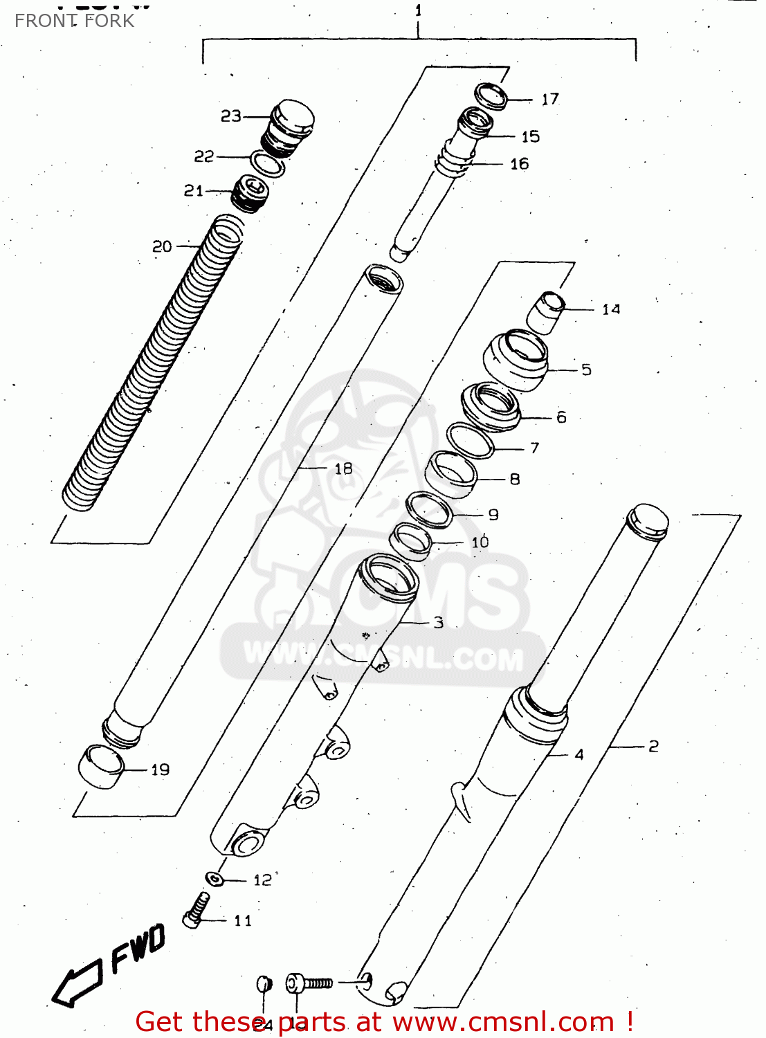 FRONT FORK VS1400GLP 1999 (X) (E02 E04 E17 E22 E24 E34)