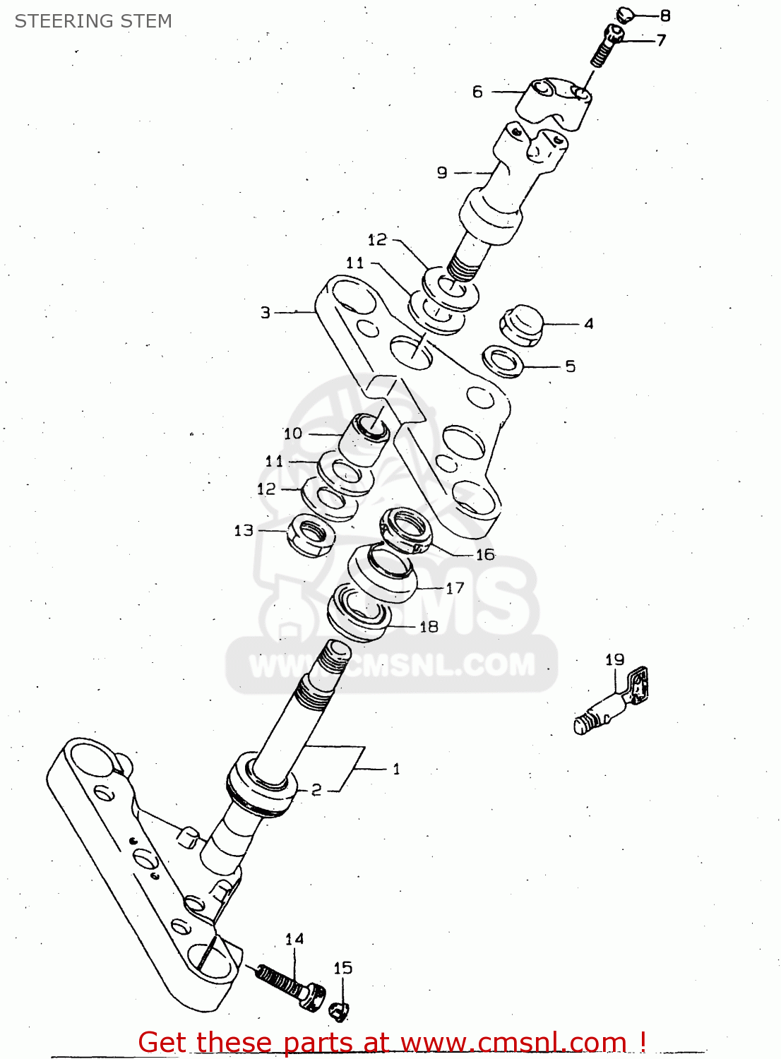 STEERING STEM VS1400GLP 1999 (X) (E02 E04 E17 E22 E24 E34)