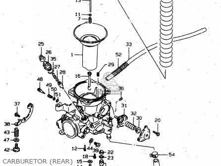 CARBURETOR (REAR) - VS1400GLP 1999 (X) (E02 E04 E17 E22 E24 E34)