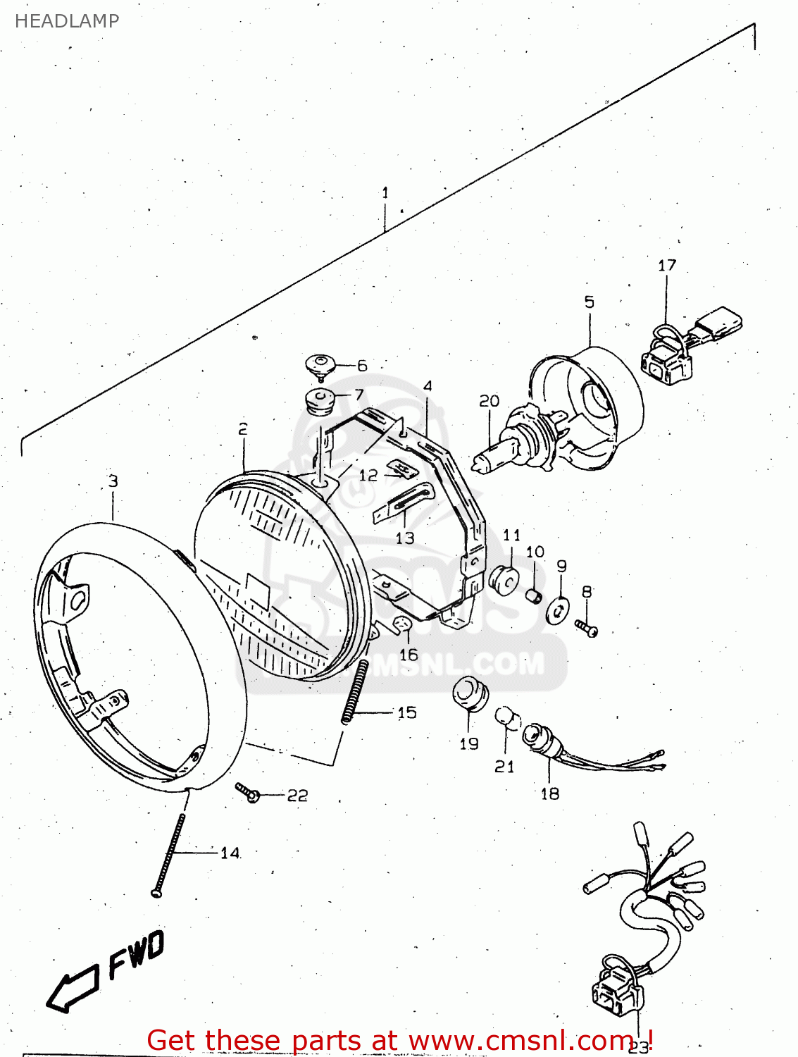 HEADLAMP VS1400GLP 2000 (Y)