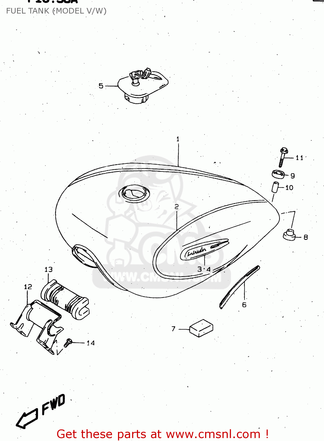 FUEL TANK (MODEL V/W) VS1400GLP 2000 (Y)