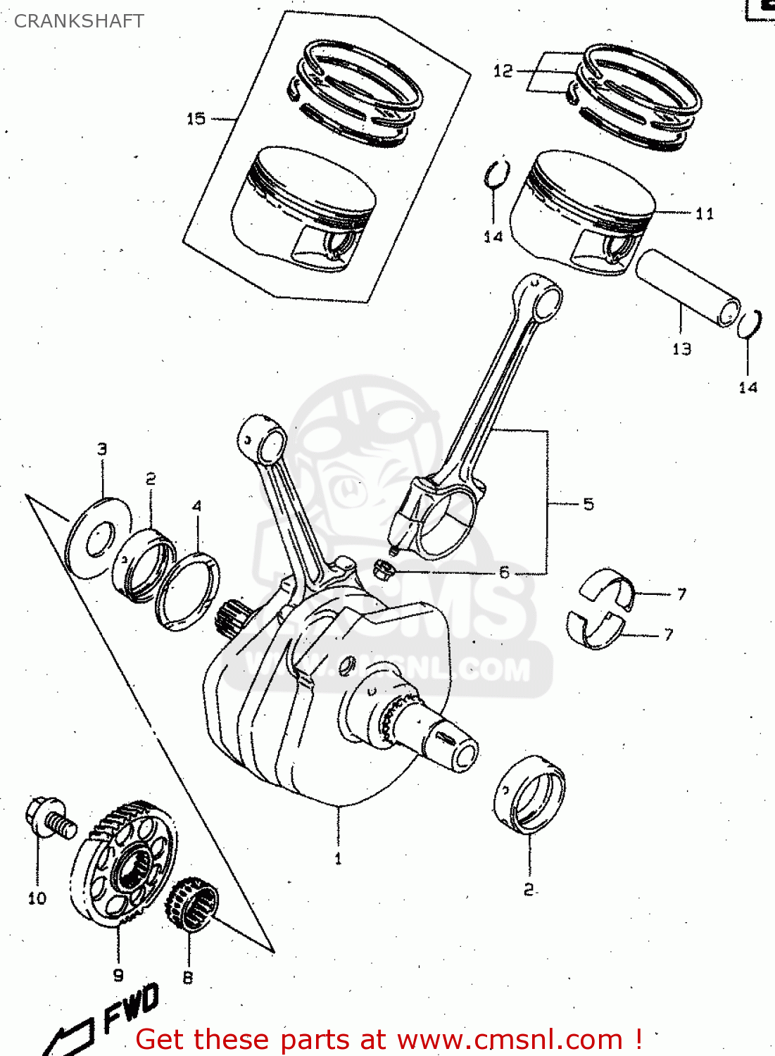 CRANKSHAFT VS1400GLP 2000 (Y)