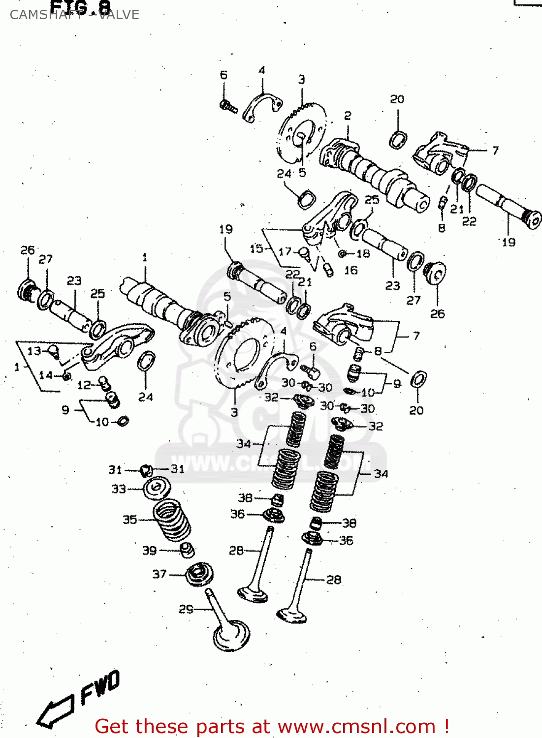 CAMSHAFT - VALVE VS1400GLP 2000 (Y)