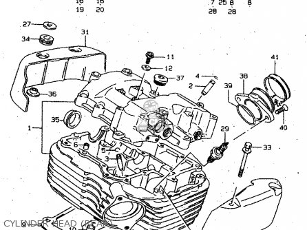 CYLINDER HEAD (REAR) - VS1400GLP 2000 (Y)