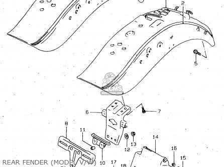 REAR FENDER (MODEL V/W) - VS1400GLP 2000 (Y)